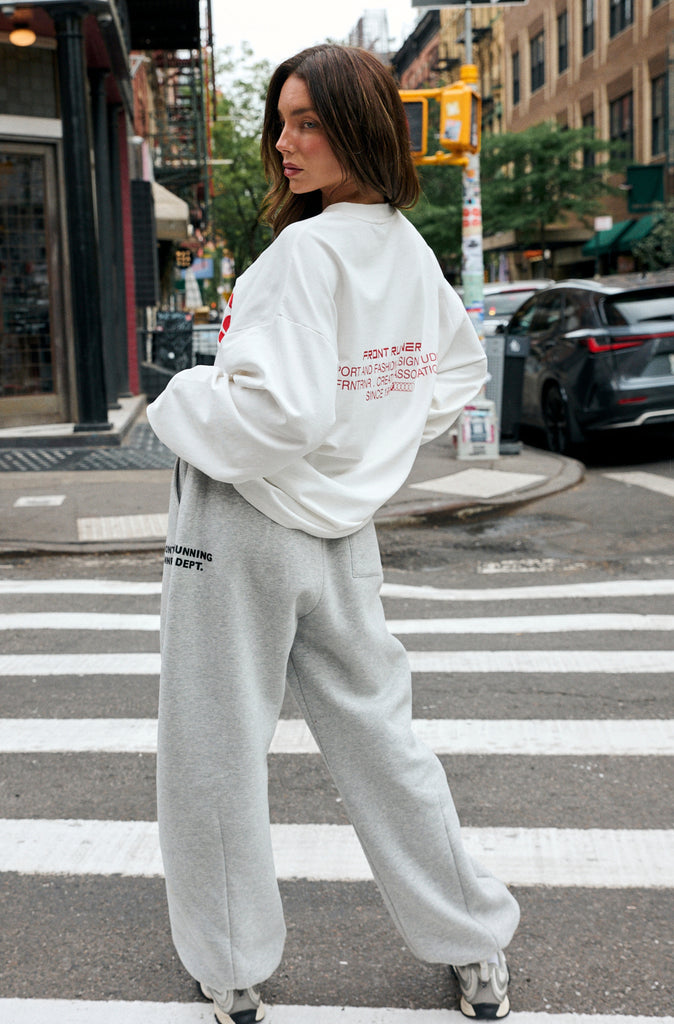 Running Dept. Barrel Leg Trackpant Grey Marle