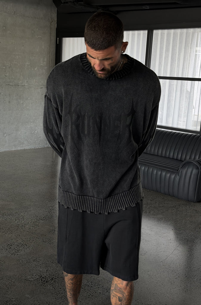 Signal Knit Washed Black