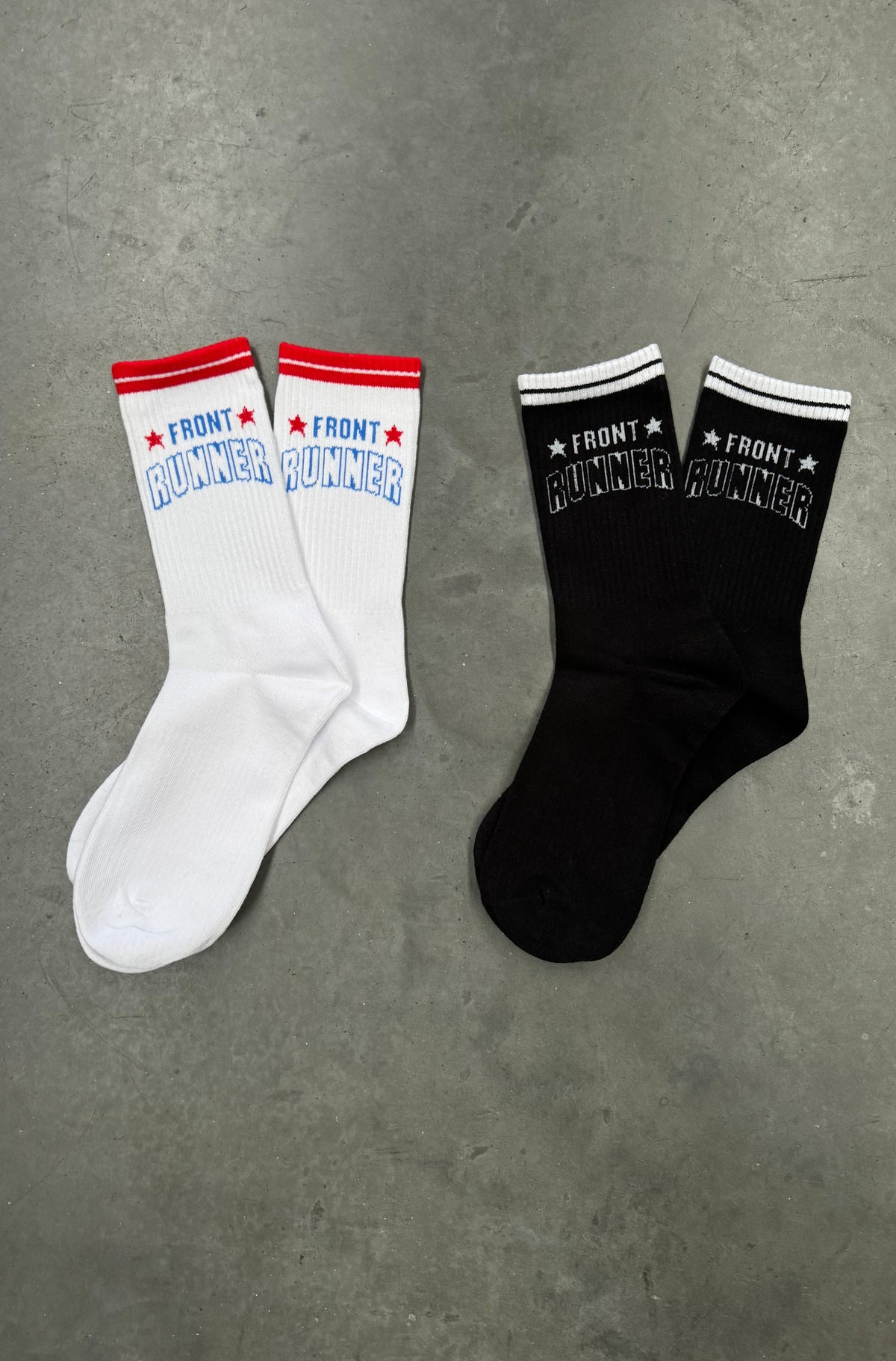 American Runner Socks 2Pk - Black/White