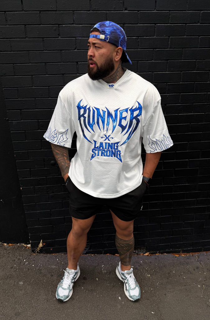 FR X LS Helm Bolt Jersey White Cobalt [men]