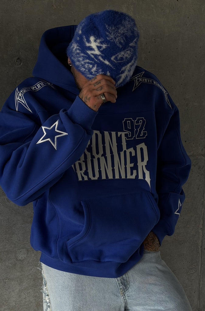 Runner Remix Fuzzy Skull Beanie Cobalt