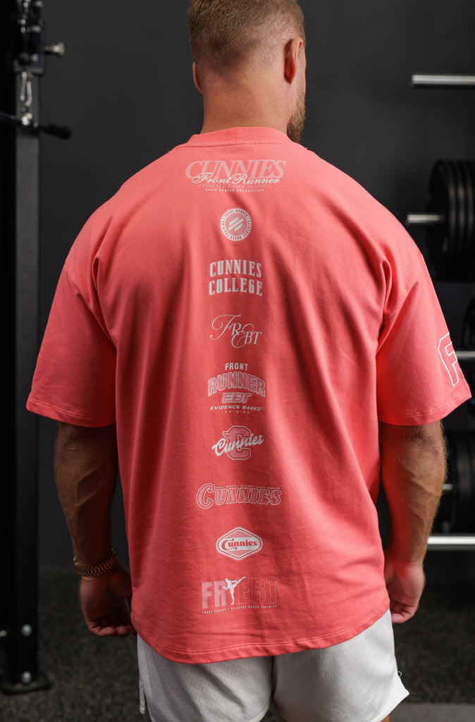 Cunnies Tee with Back Logos - Watermelon