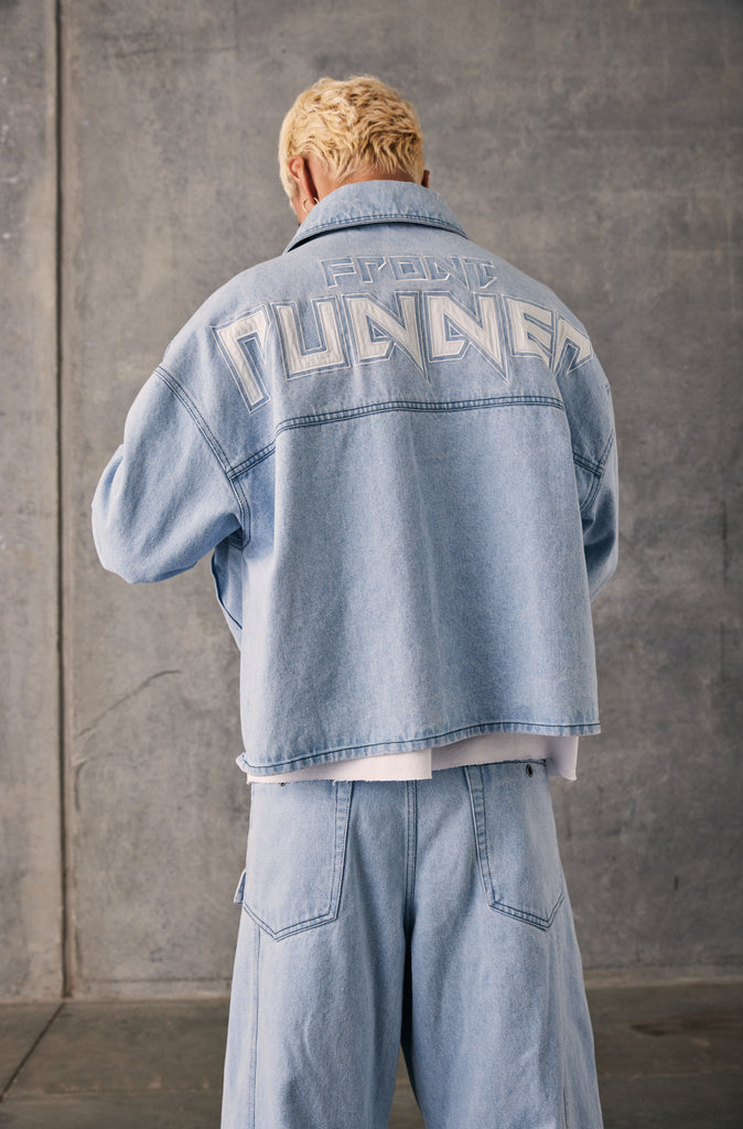 Viper Boxy Jacket - Ice Denim