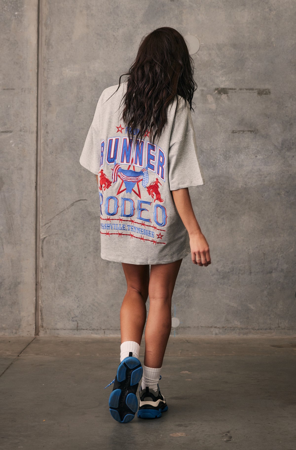 American Runner Tee - Grey Marle - Women