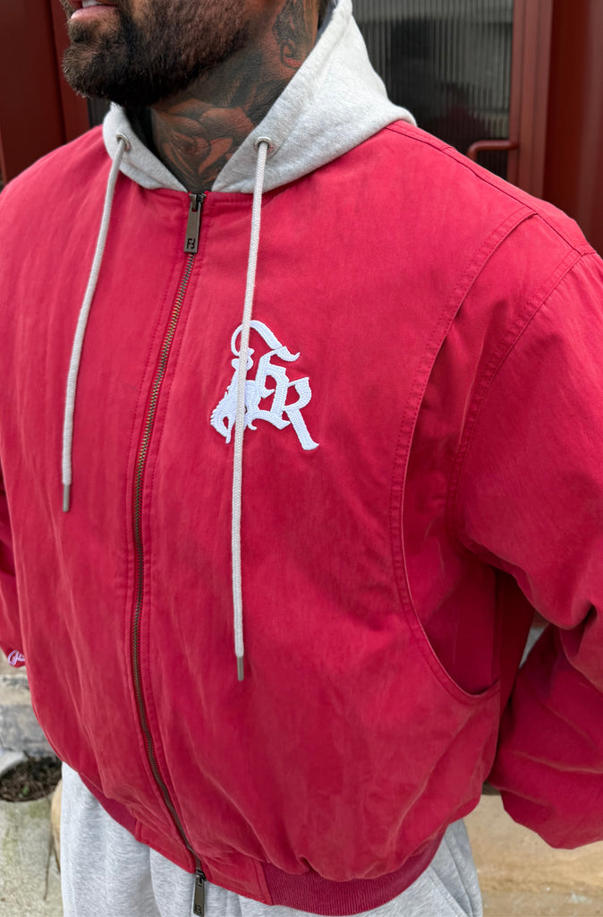 FR Goods Hooded Canvas Jacket Vintage Cherry