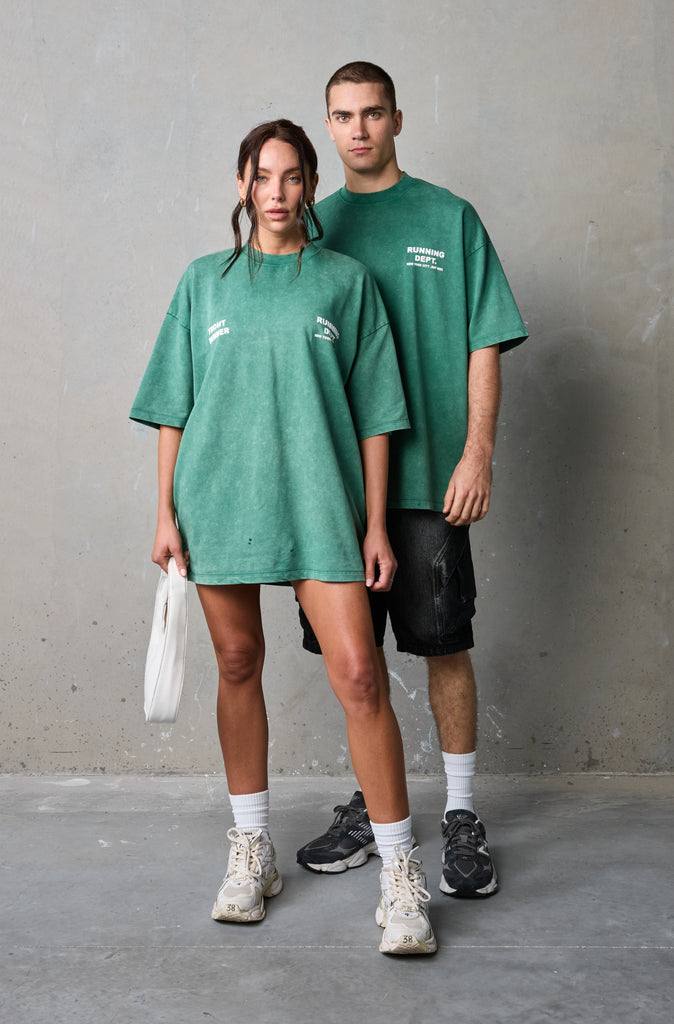 Running Dept Tee - Emerald Wash