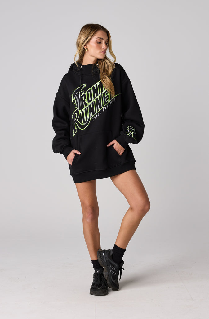 T&F Hoodie - Black Lime