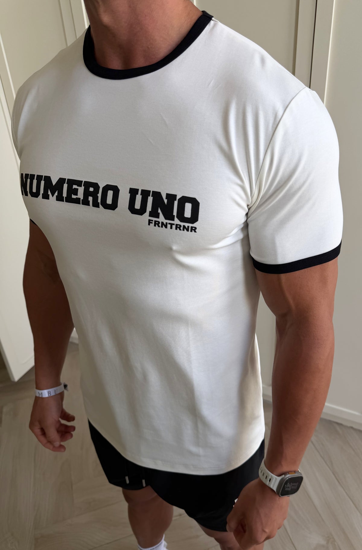 Numero Uno Fitted Ringer Tee White [men]