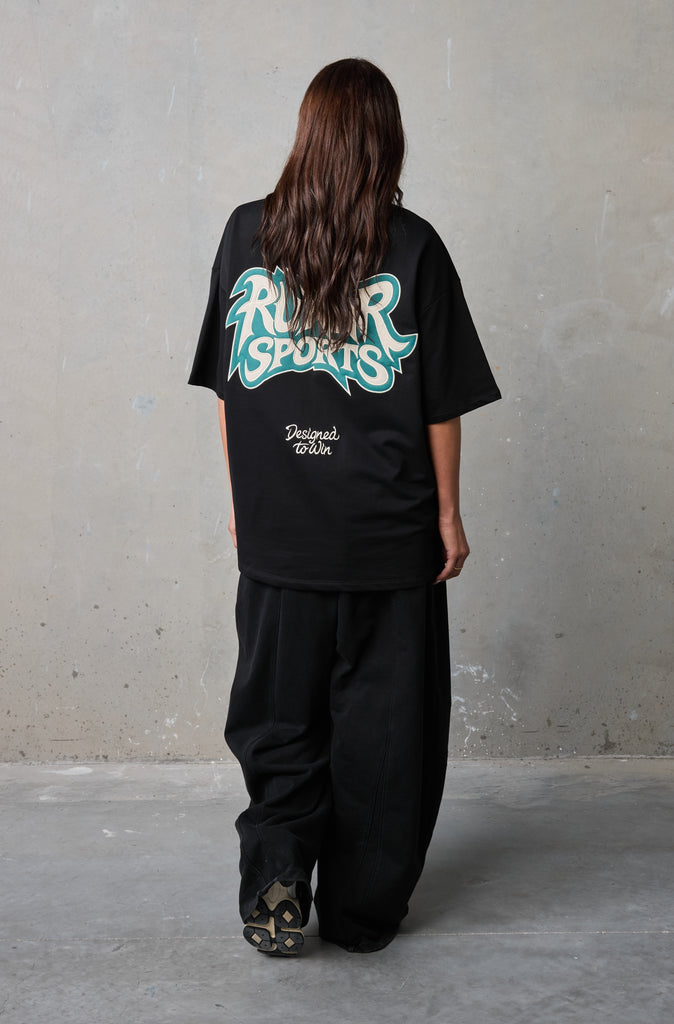 Run Riot Tee - Black Emerald