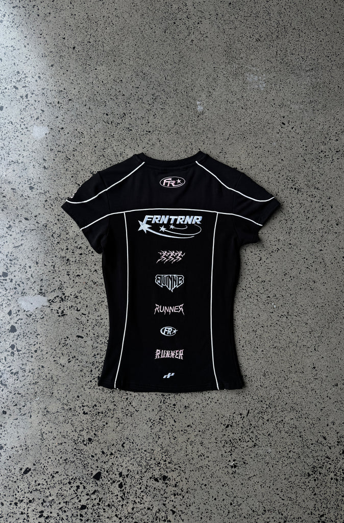 Impact Grid Nano Tee - Black Pink