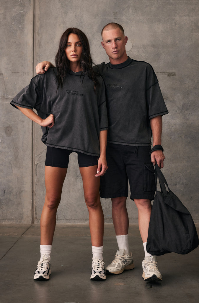 Boxy Reverse Tee - Black