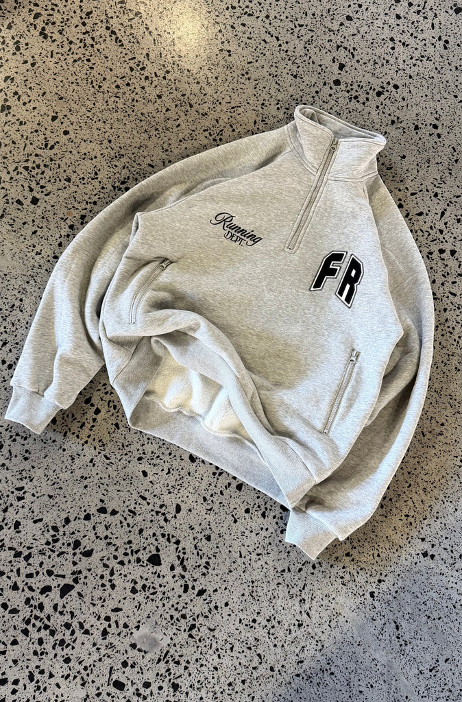 Classic Running Dept. 1/4 Zip Grey Marle