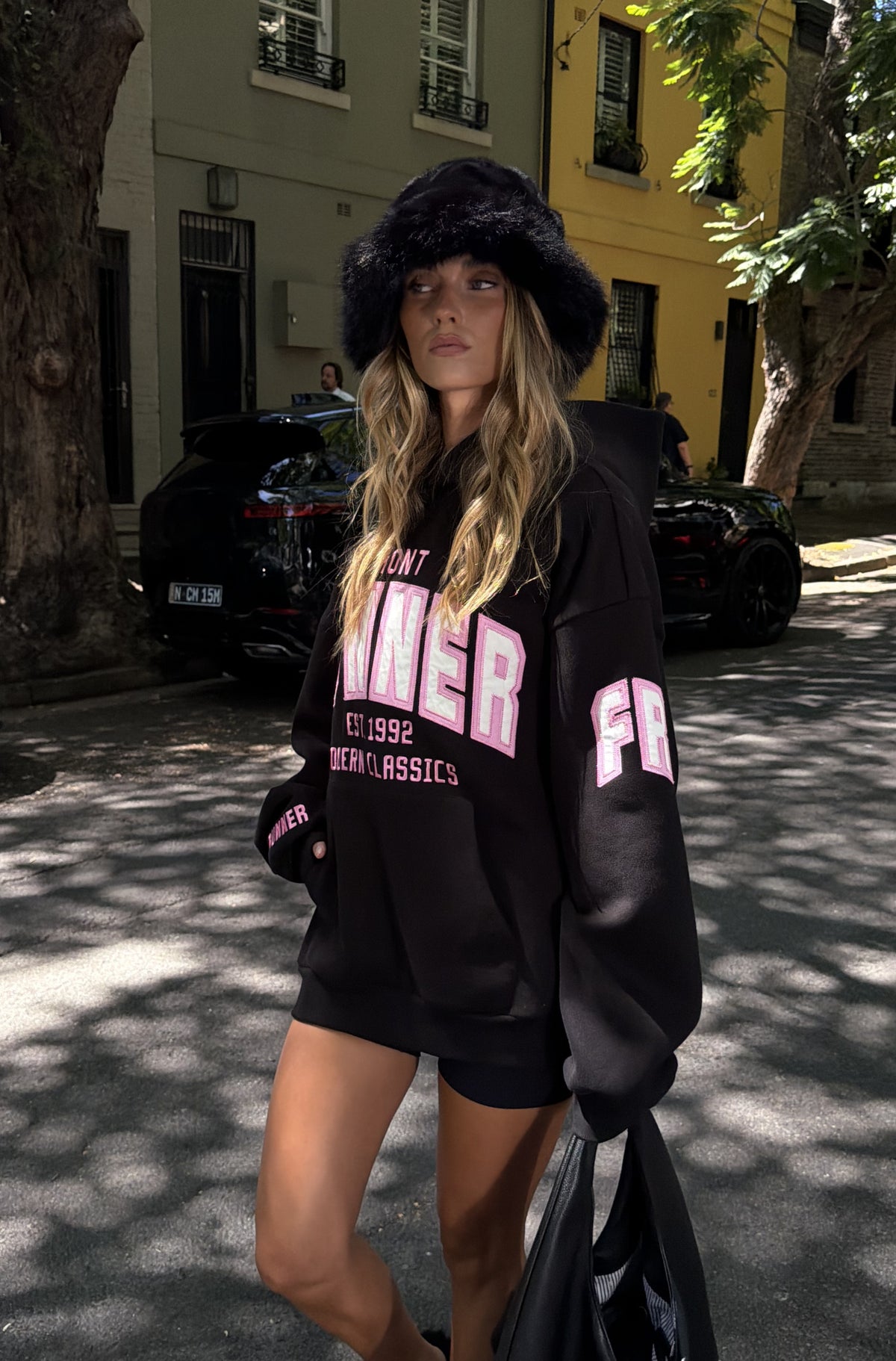 Classic Front Hoodie Black Candy [women]