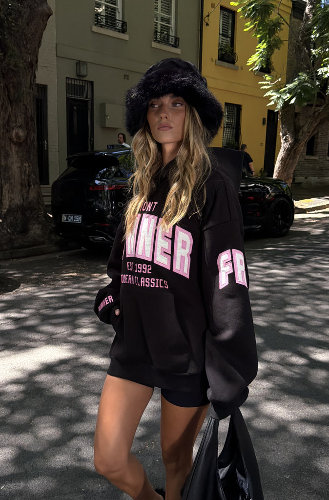 Classic Front Hoodie Black Candy