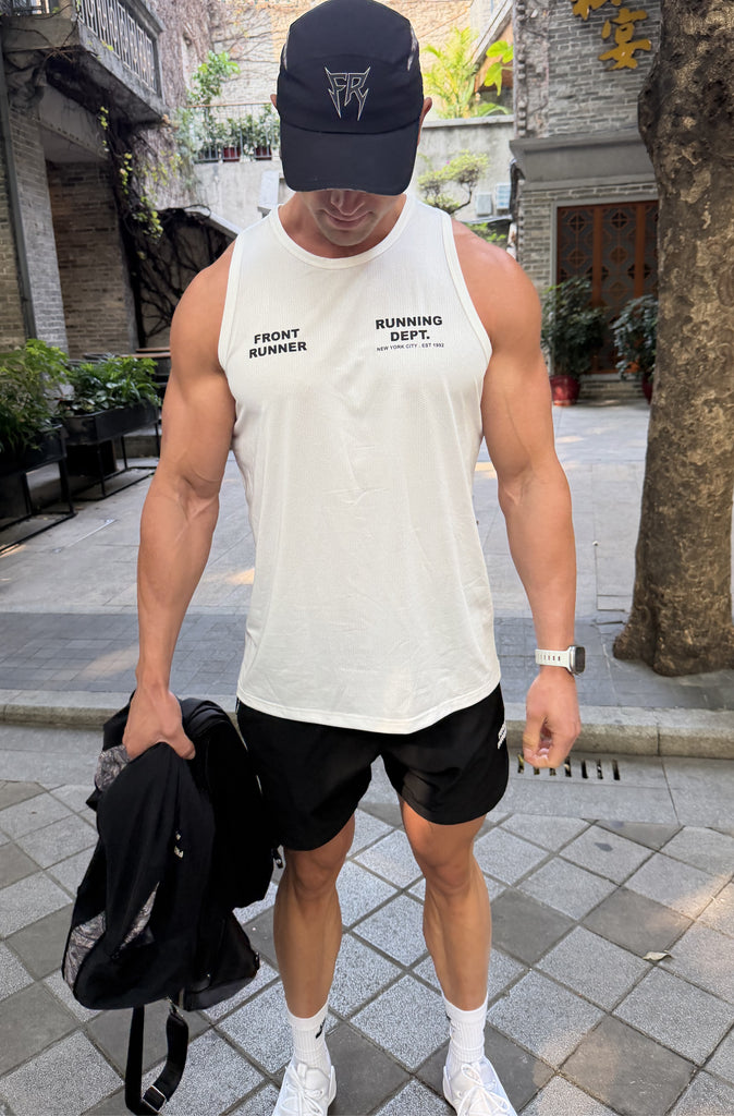 Running Dept Tech Singlet White