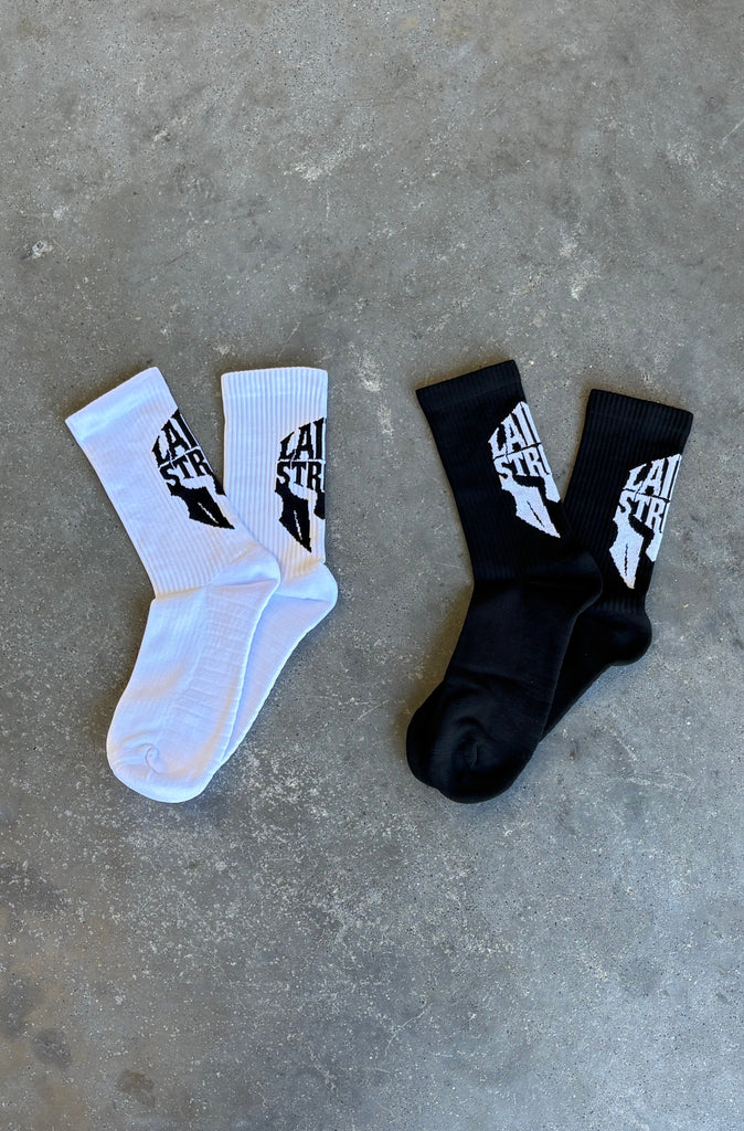 FR X LS Socks 2pk White Black