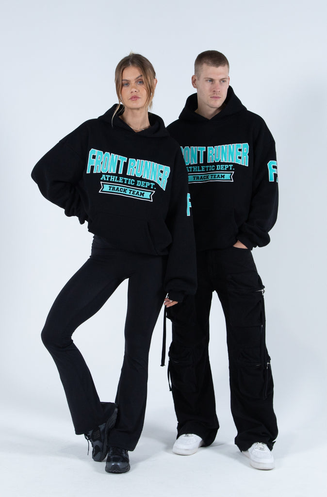 Athletic Department Hoodie Black Teal