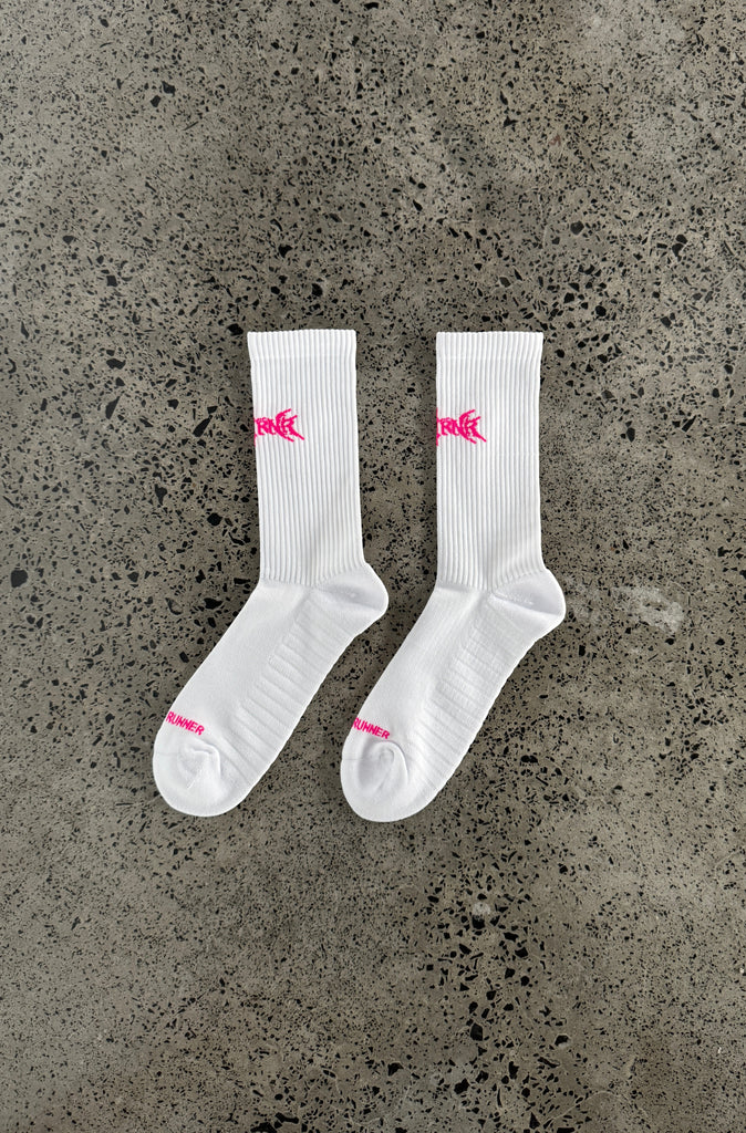 Dagger Socks 3pk - White/Black Flamingo/Black