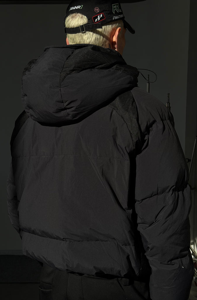 FR Hooded Puffer Jacket Black