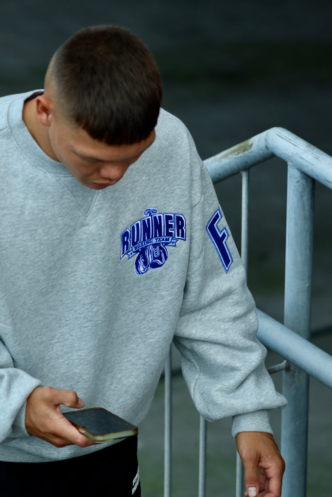 Ringside Crewneck - Grey Marle
