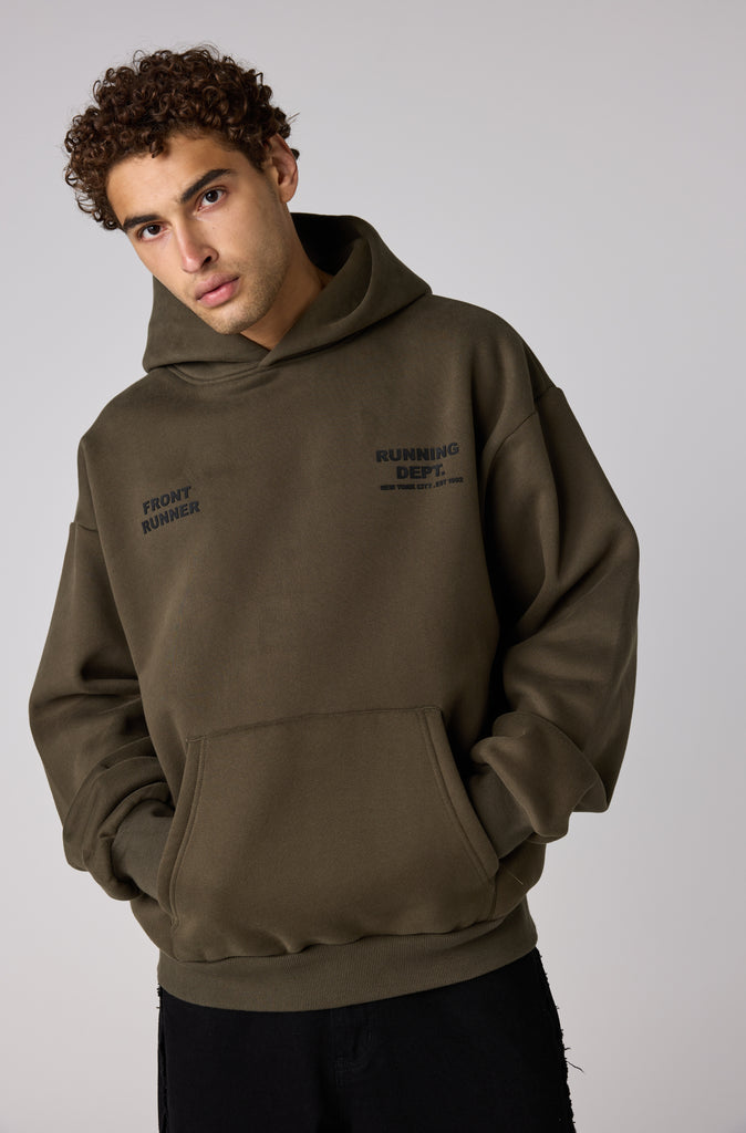 Running Dept Hoodie - Khaki