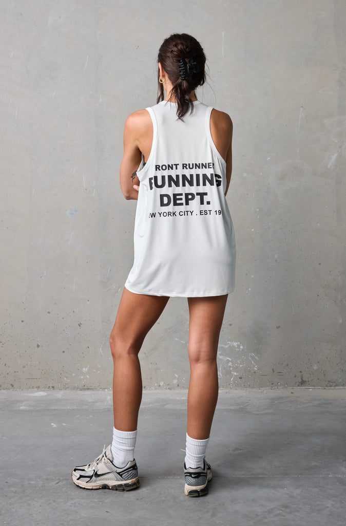 Running Dept Tech Singlet - White