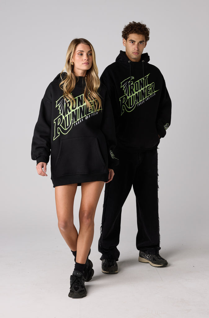 T&F Hoodie - Black Lime