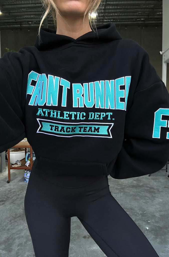 Athletic Department Hoodie - Black & Teal