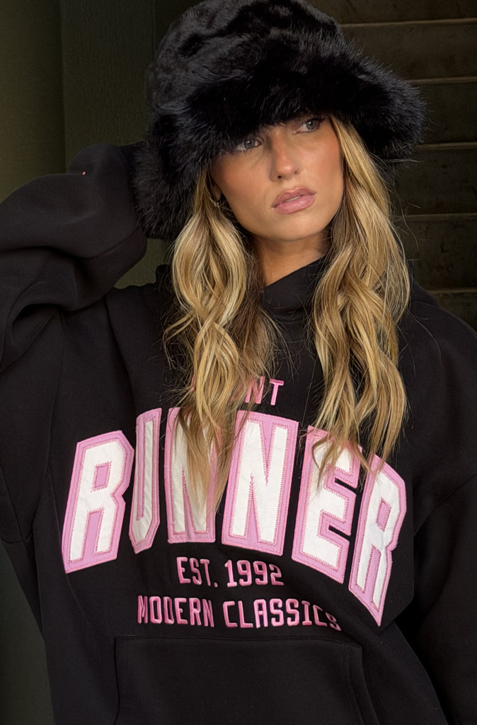 Classic Front Hoodie Black Candy