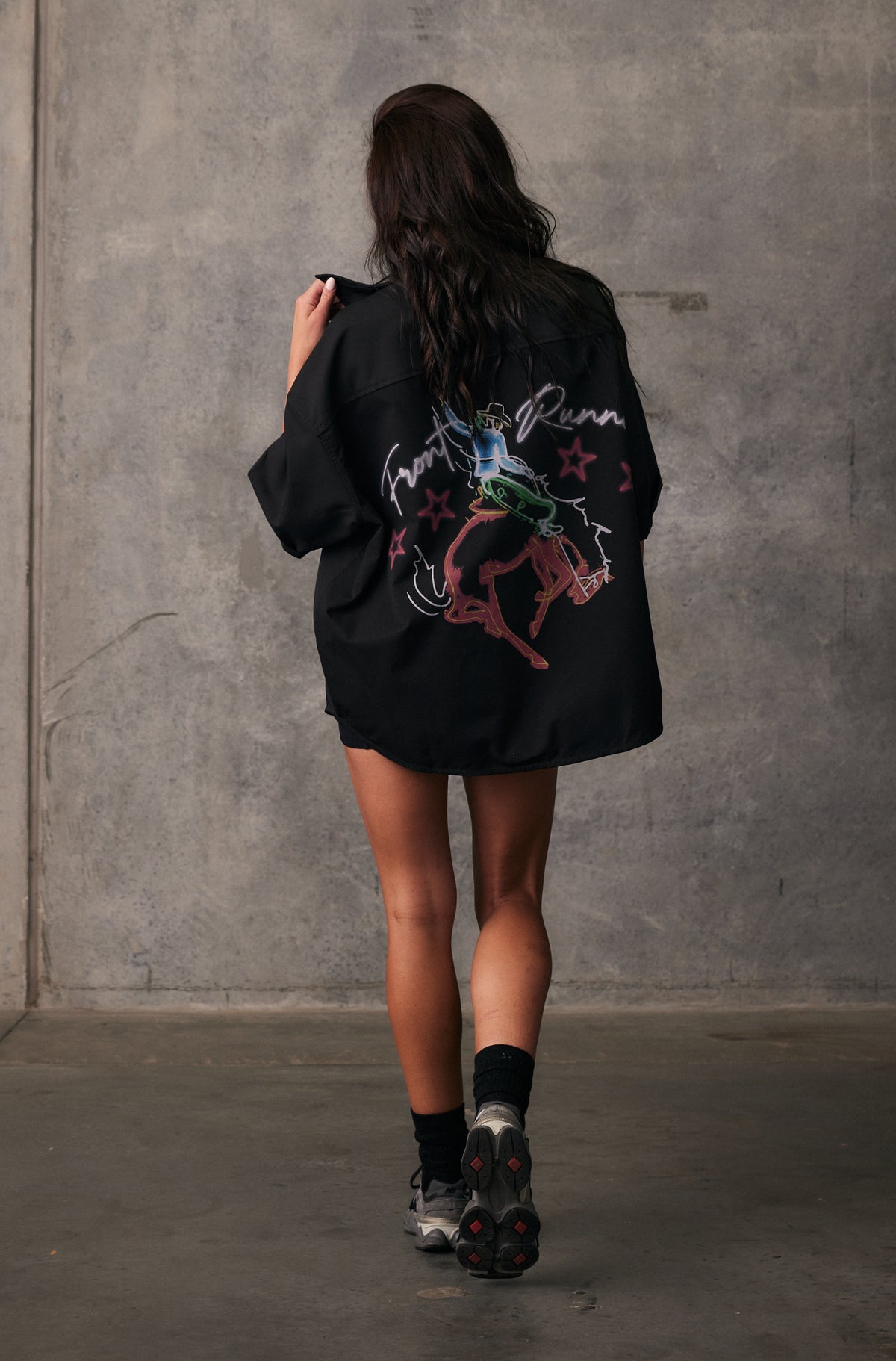 Neon Cowboy Shirt - Black - Women