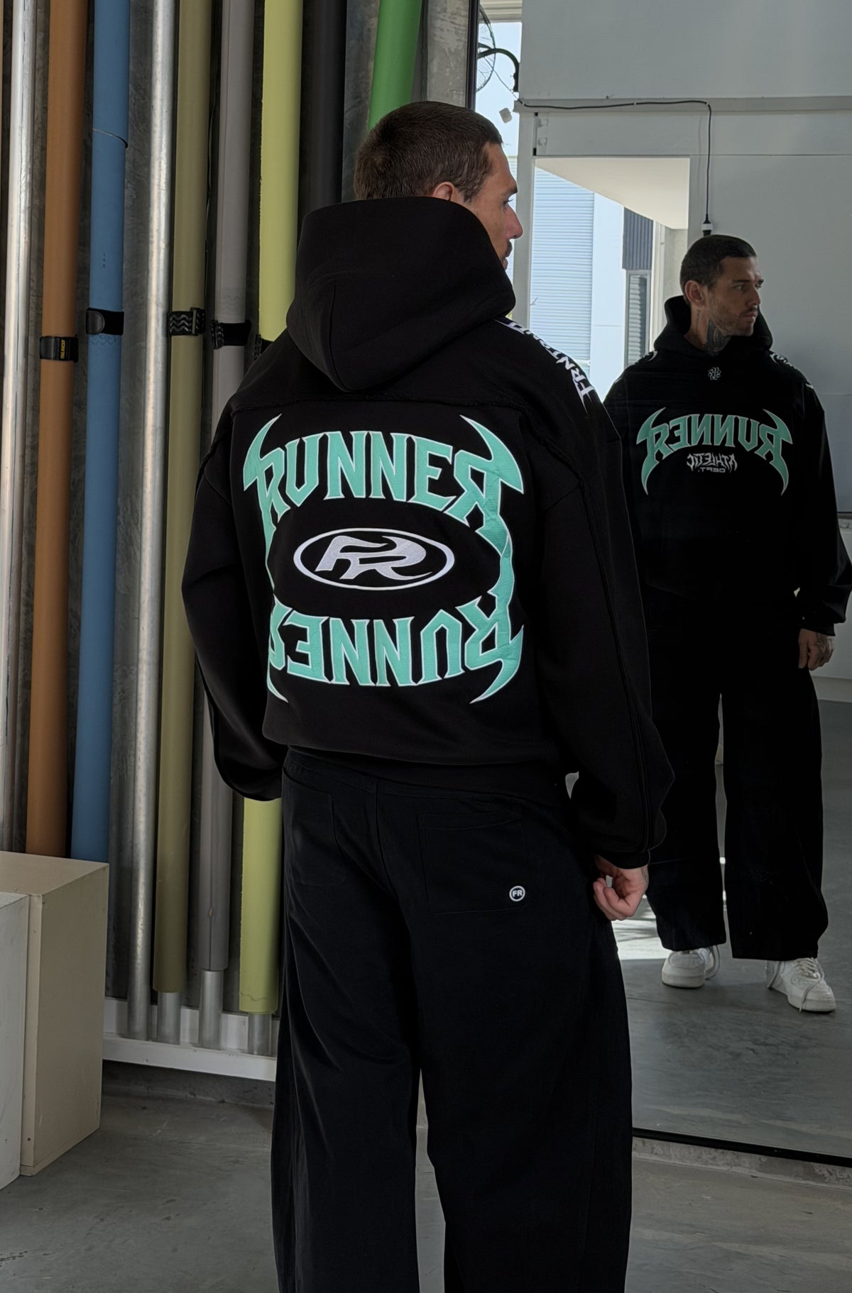 Vortex Hoodie Black Tiffany [men]