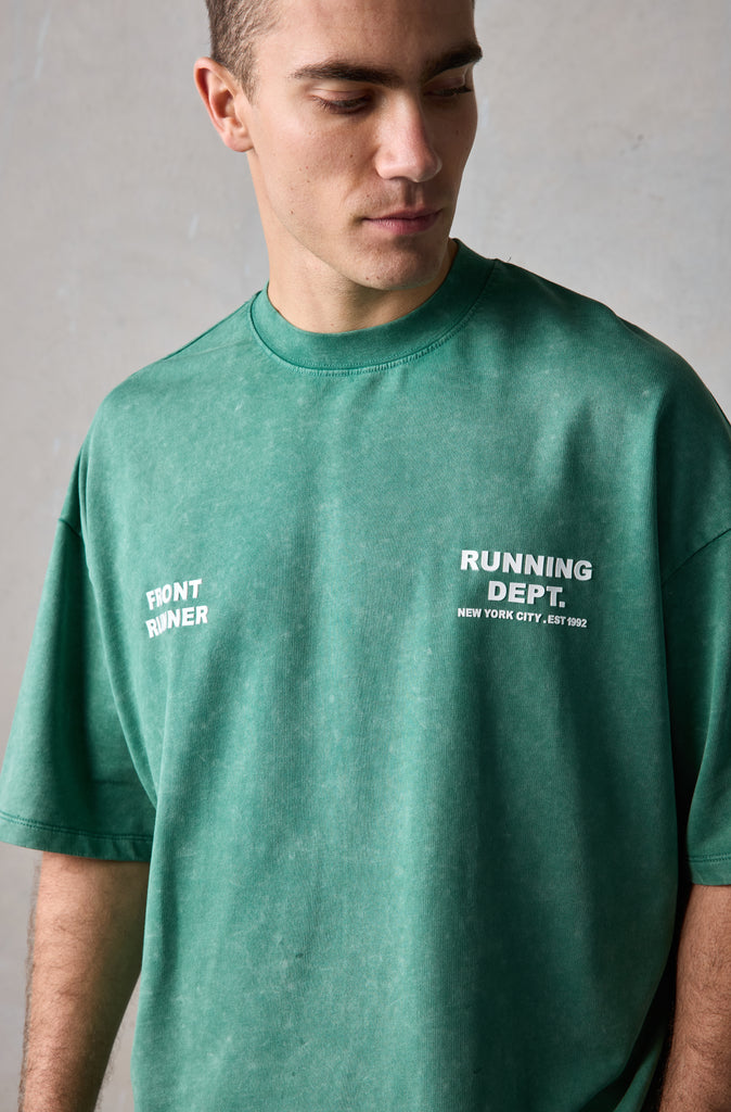 Running Dept Tee - Emerald Wash