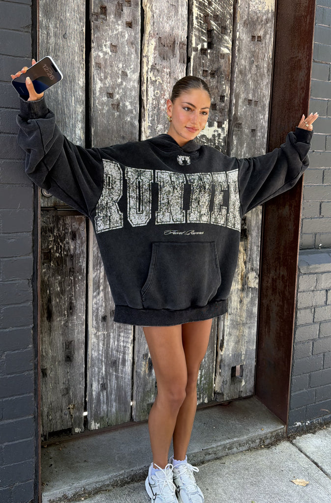 Essence Hoodie Washed Black