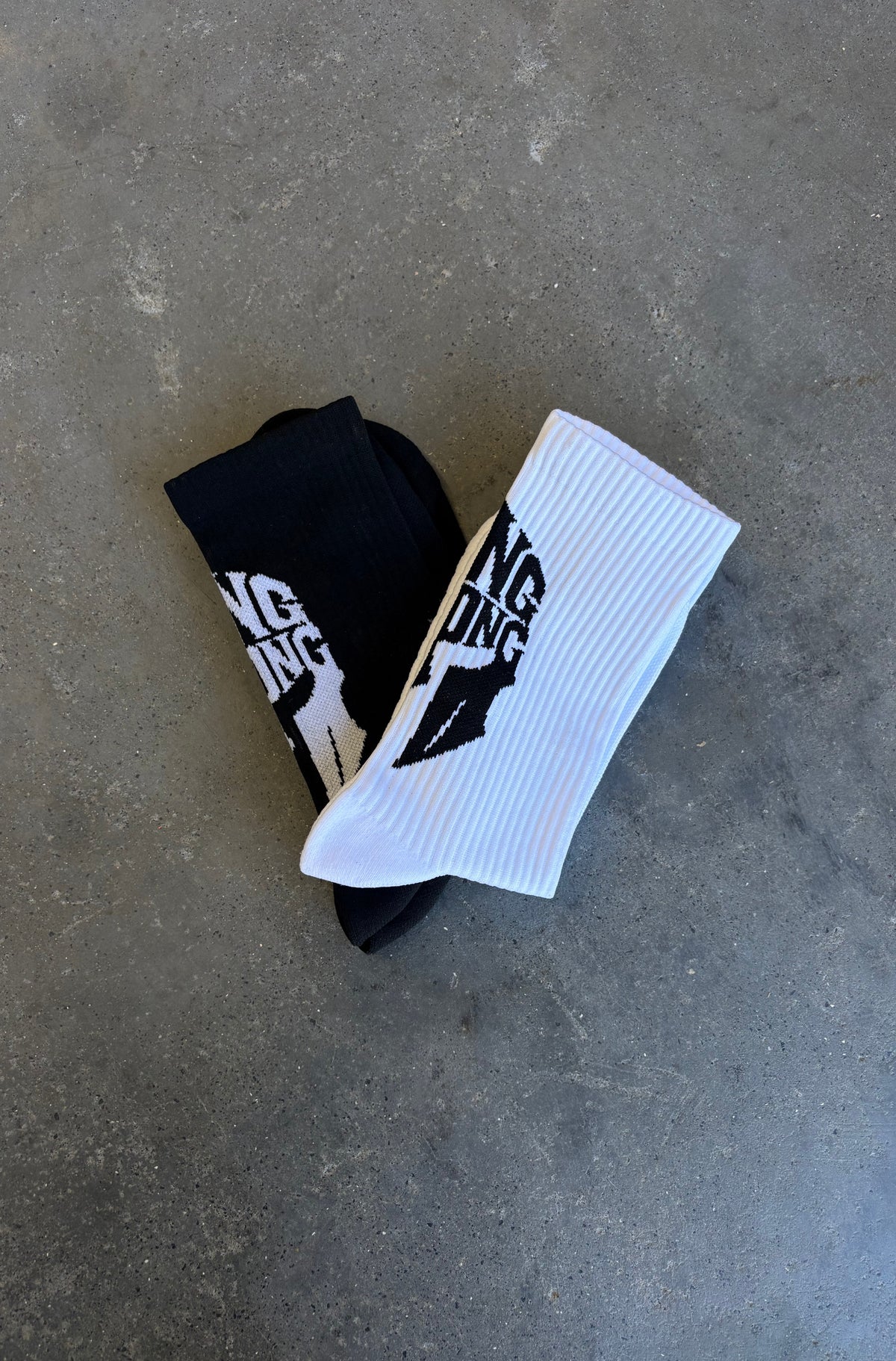 FR X LS Socks 2pk White Black