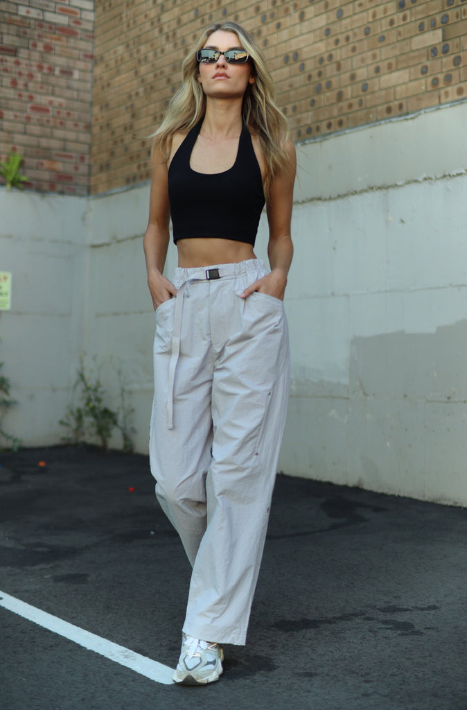 FR Wide Leg Tech Pant - Smoke