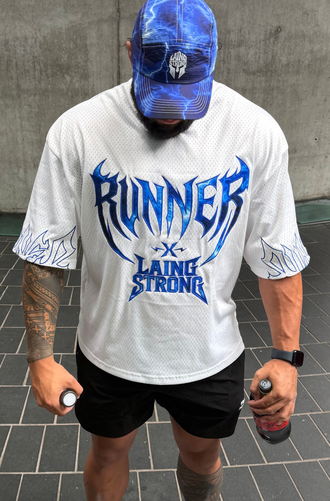 FR X LS Helm Bolt Jersey White Cobalt [men]