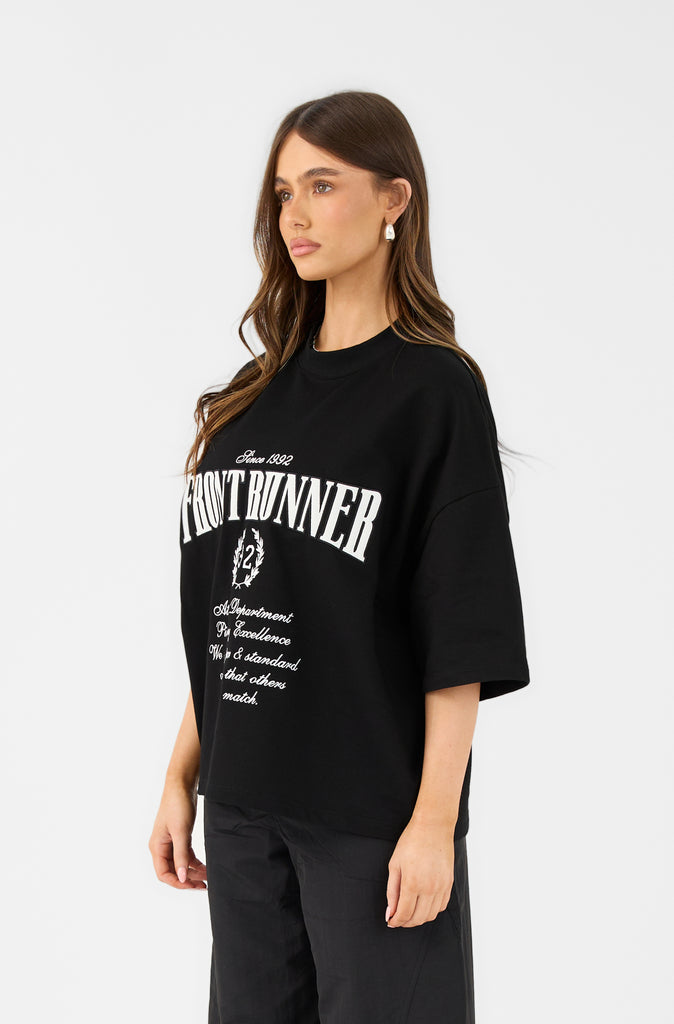 Excellence Boxy Tee - Black