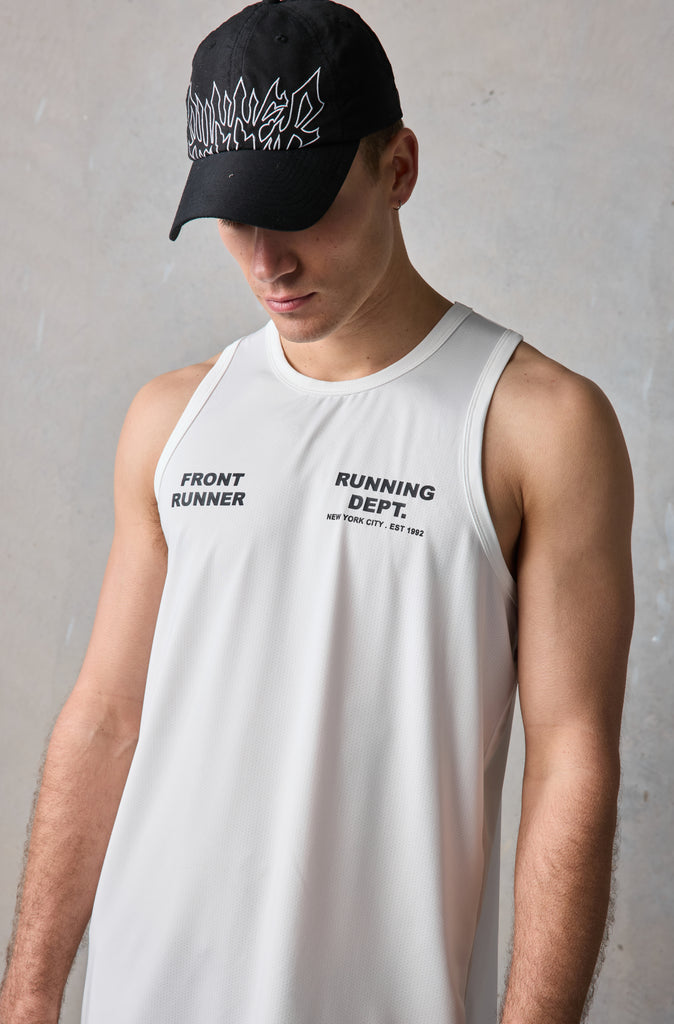 Running Dept Tech Singlet - White