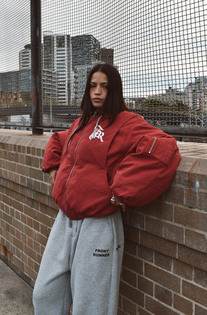 FR Goods Hooded Canvas Jacket Vintage Cherry