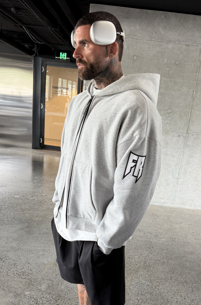 Razor Zip Hoodie Grey Marle [men]