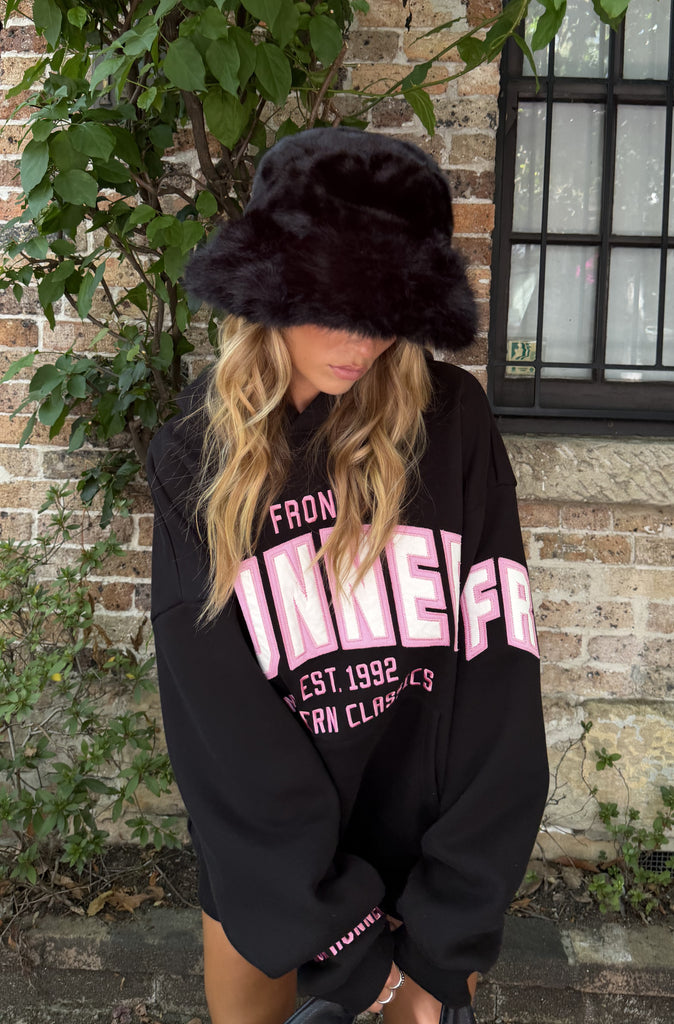 Classic Front Hoodie Black Candy