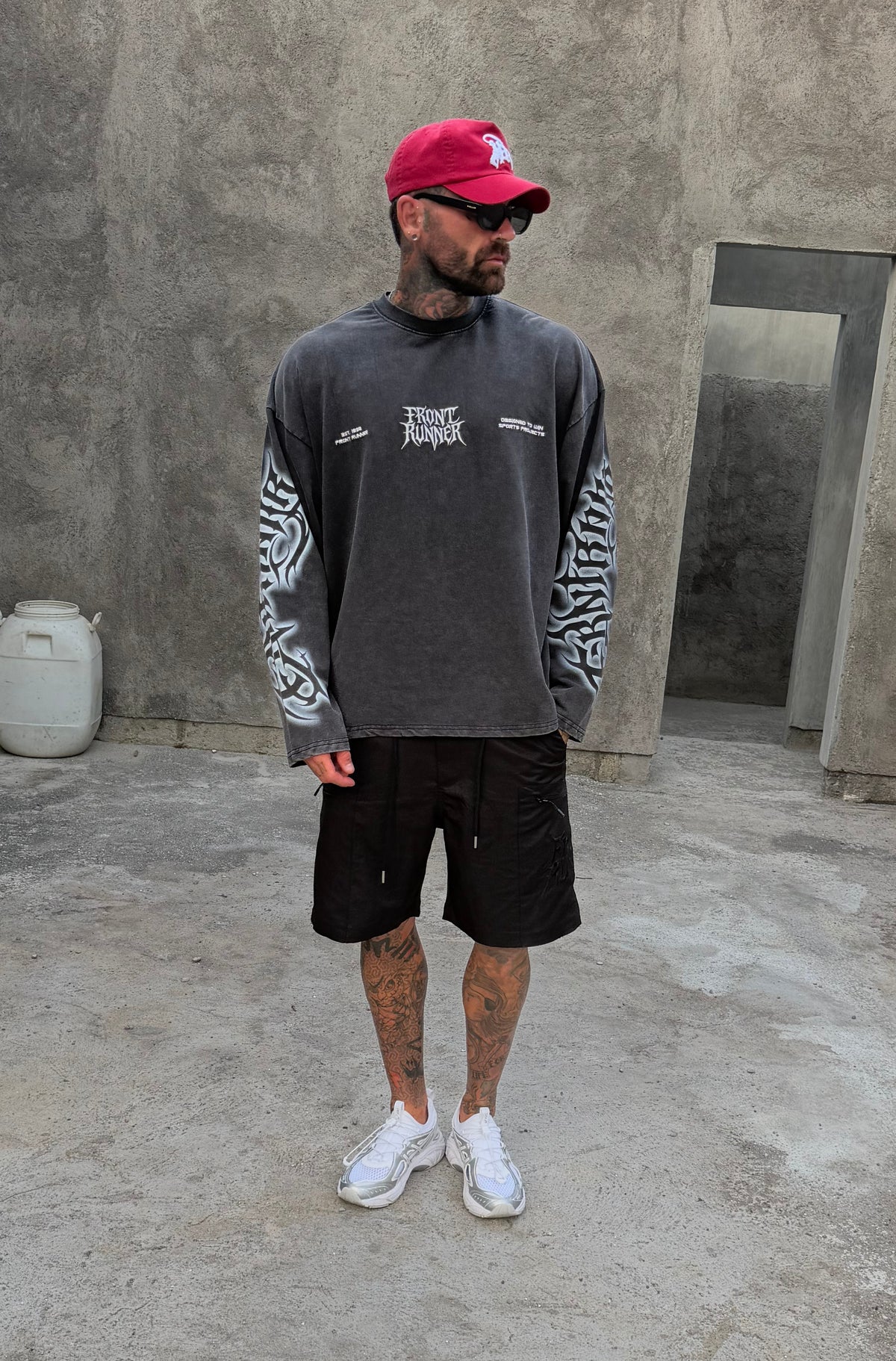 Ashline L/S Tee - Washed Black - Men