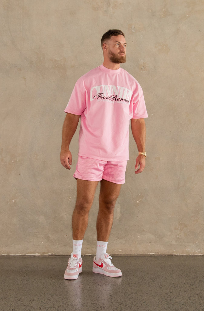 Cunnies Tee with Back Logos - Pink