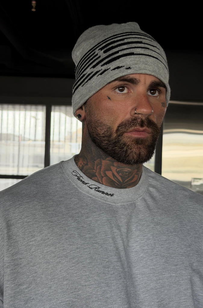 Script L/S Tee Grey Marle