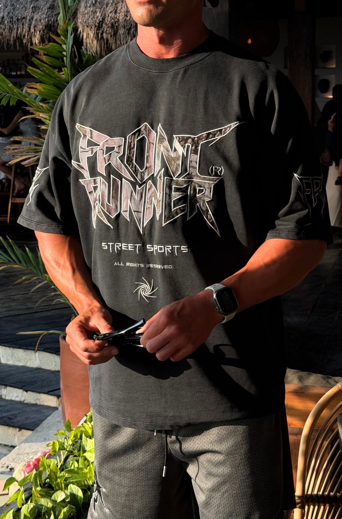 No Mercy Tee Washed Black Camo [men]