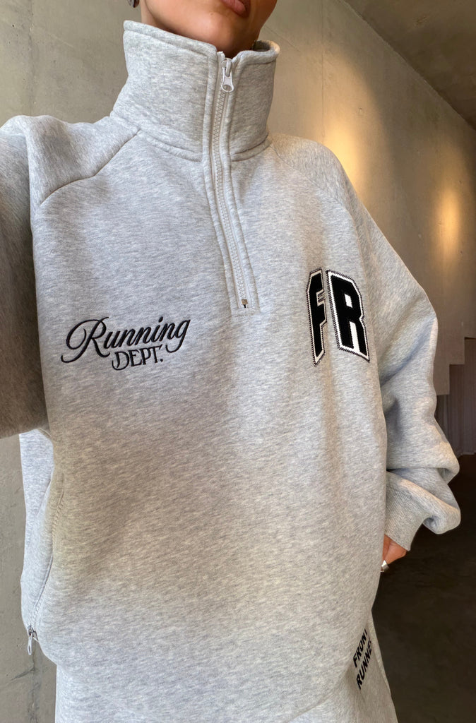 Classic Running Dept. 1/4 Zip Grey Marle