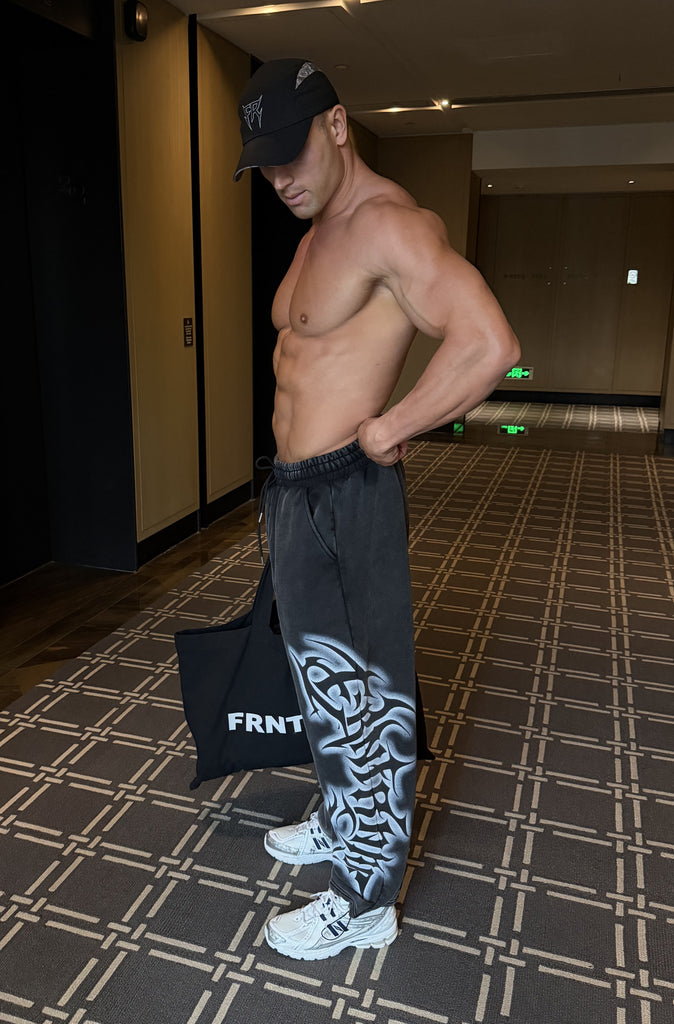 Ashline Barrel Leg Trackpant Washed Black [men]