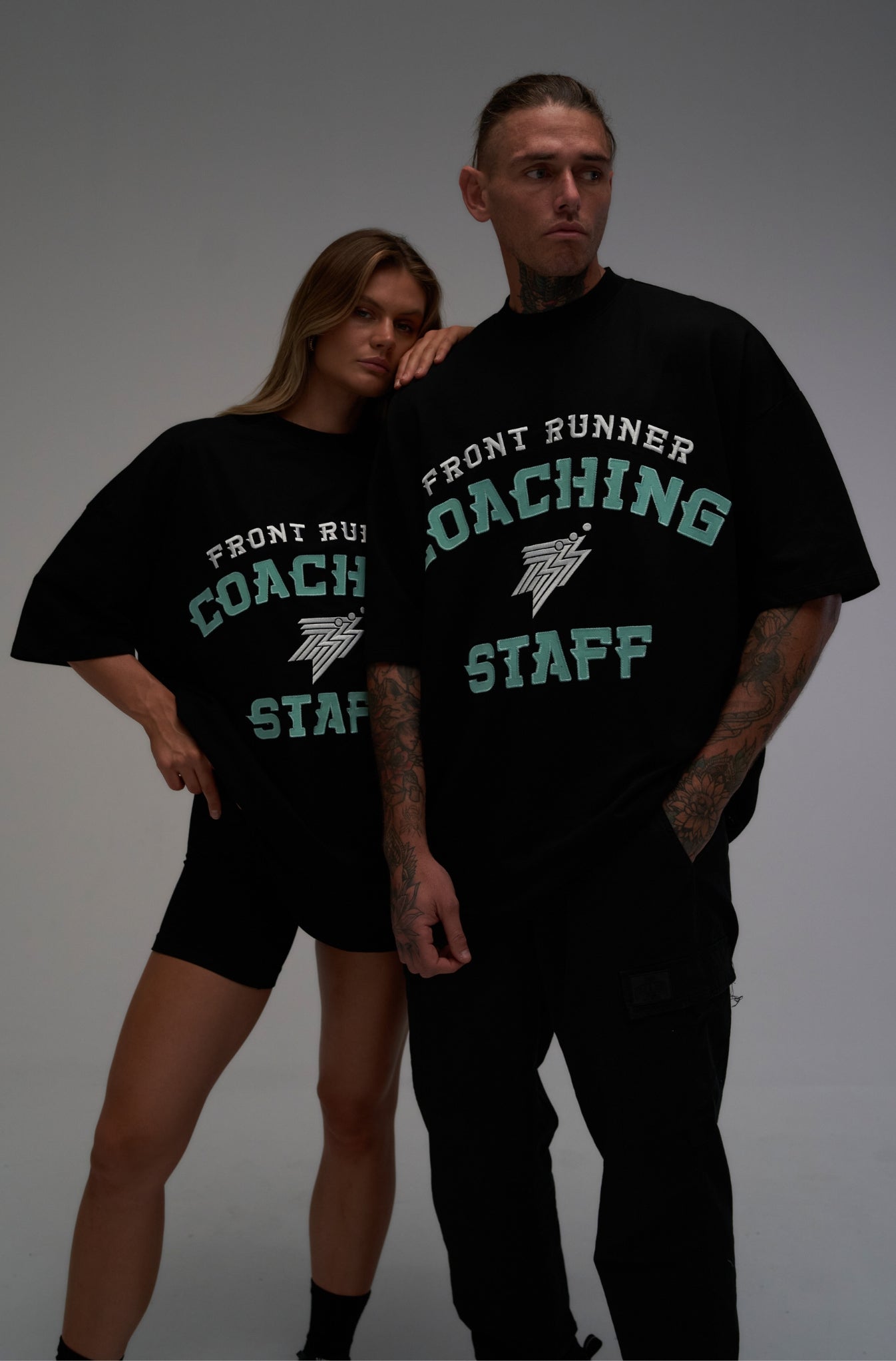 Coaching Staff Tee Black Front Runner AU