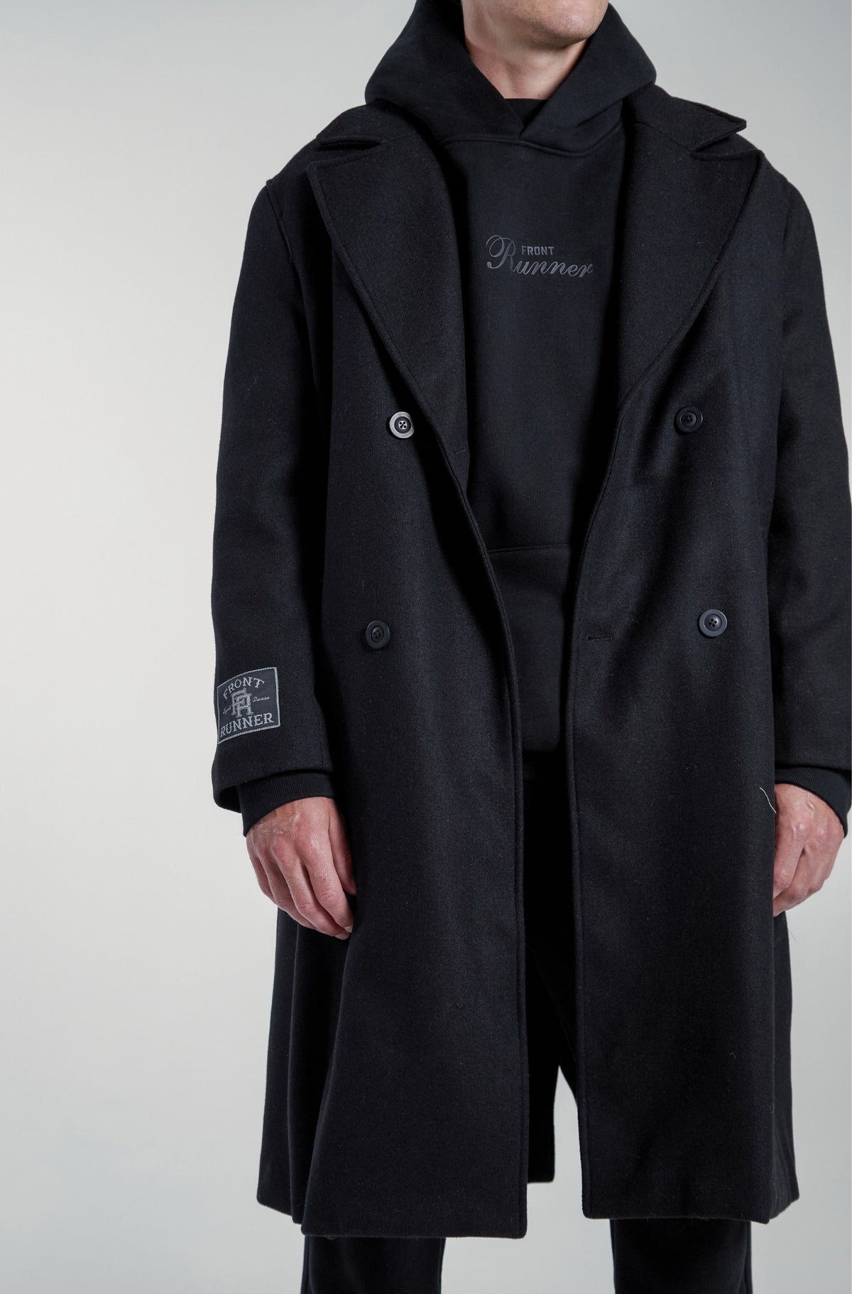 Chicago Double Breasted Overcoat - Black