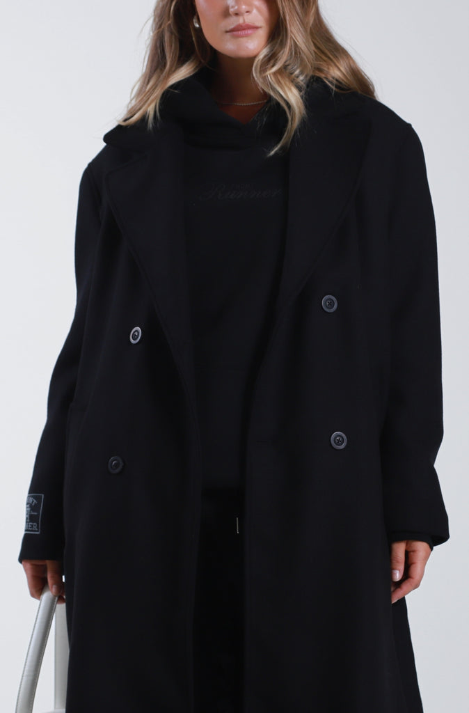 Chicago Double Breasted Overcoat - Black